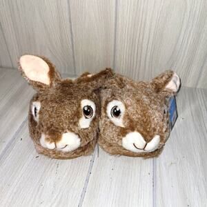 New Kids Peter Rabbit Brown Bunny Slippers Easter Dan Dee Size M 13-1